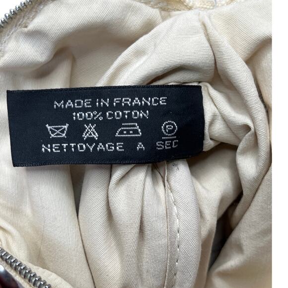 Hermès Bolide Mini Pouch White Canvas Toile H Cosmetic Case Made in France - Picture 6 of 16